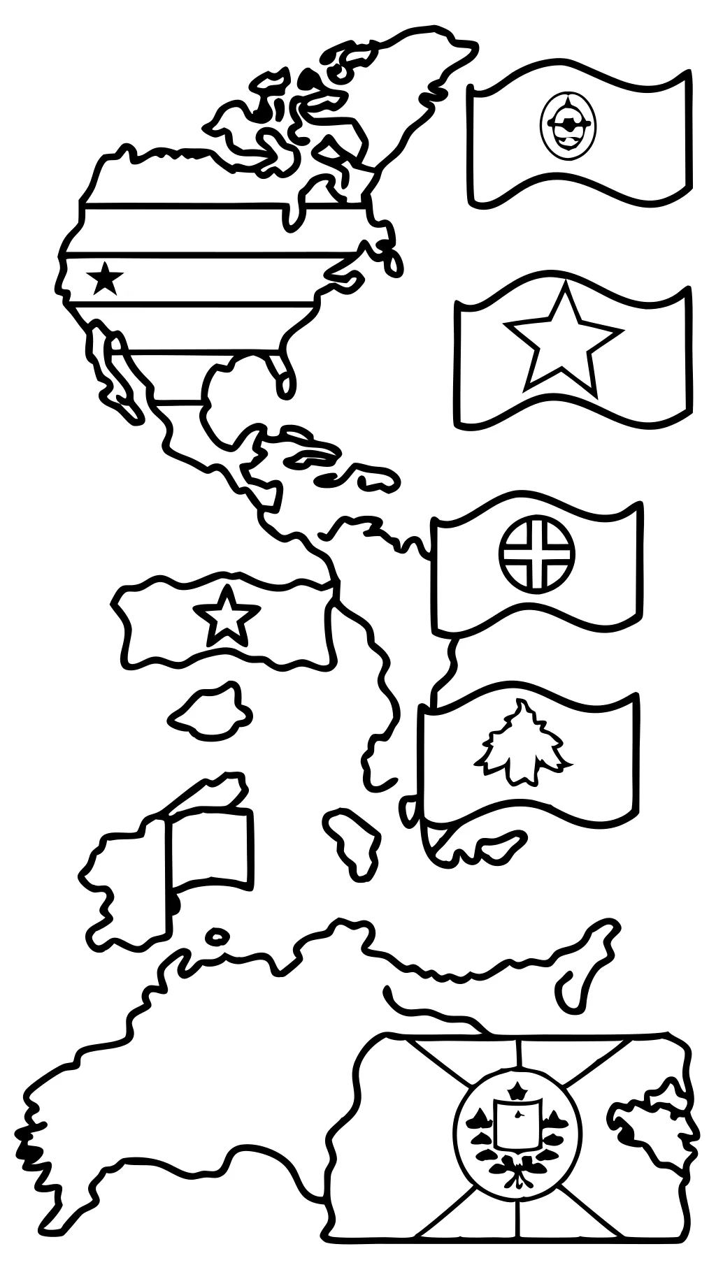 coloring pages country flags